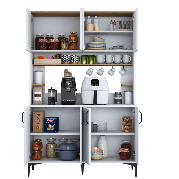 Hanah Home Gabinete Multipropósito JE176 - 3291 Blanco y Nuez